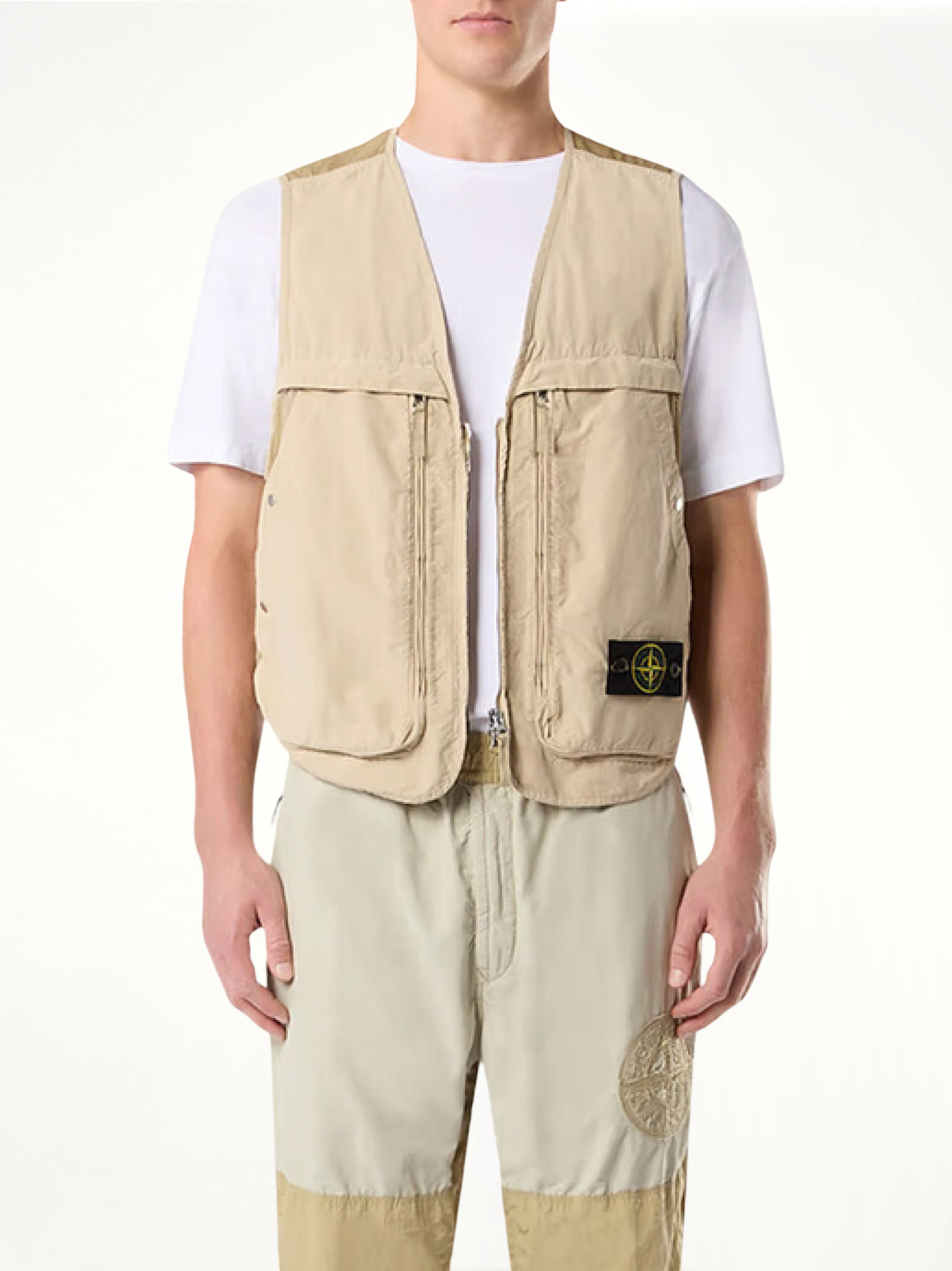 Stone Island Logo Patch T-Shirt in White