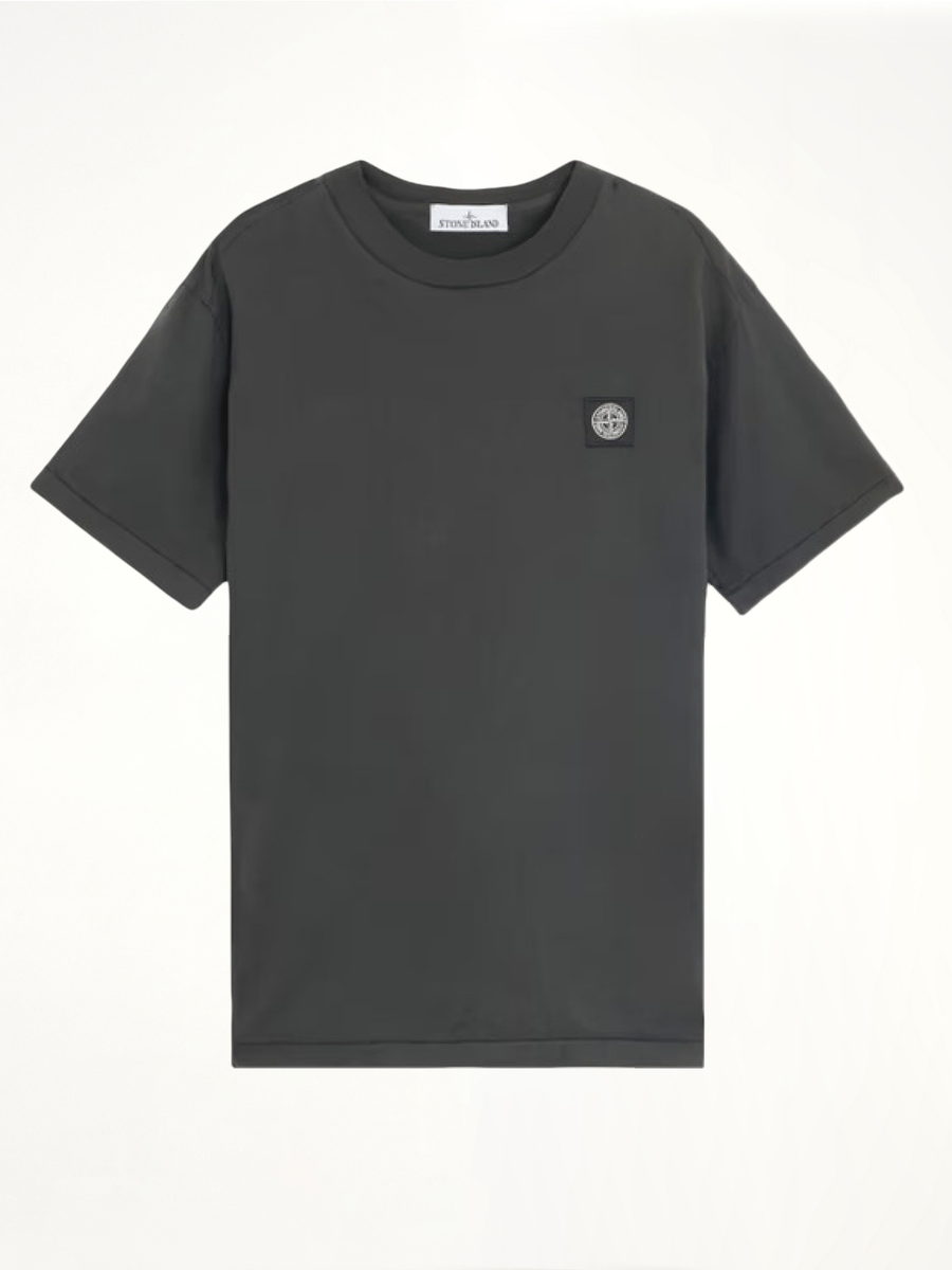 Stone Island Logo Patch T-Shirt in Lead Grey