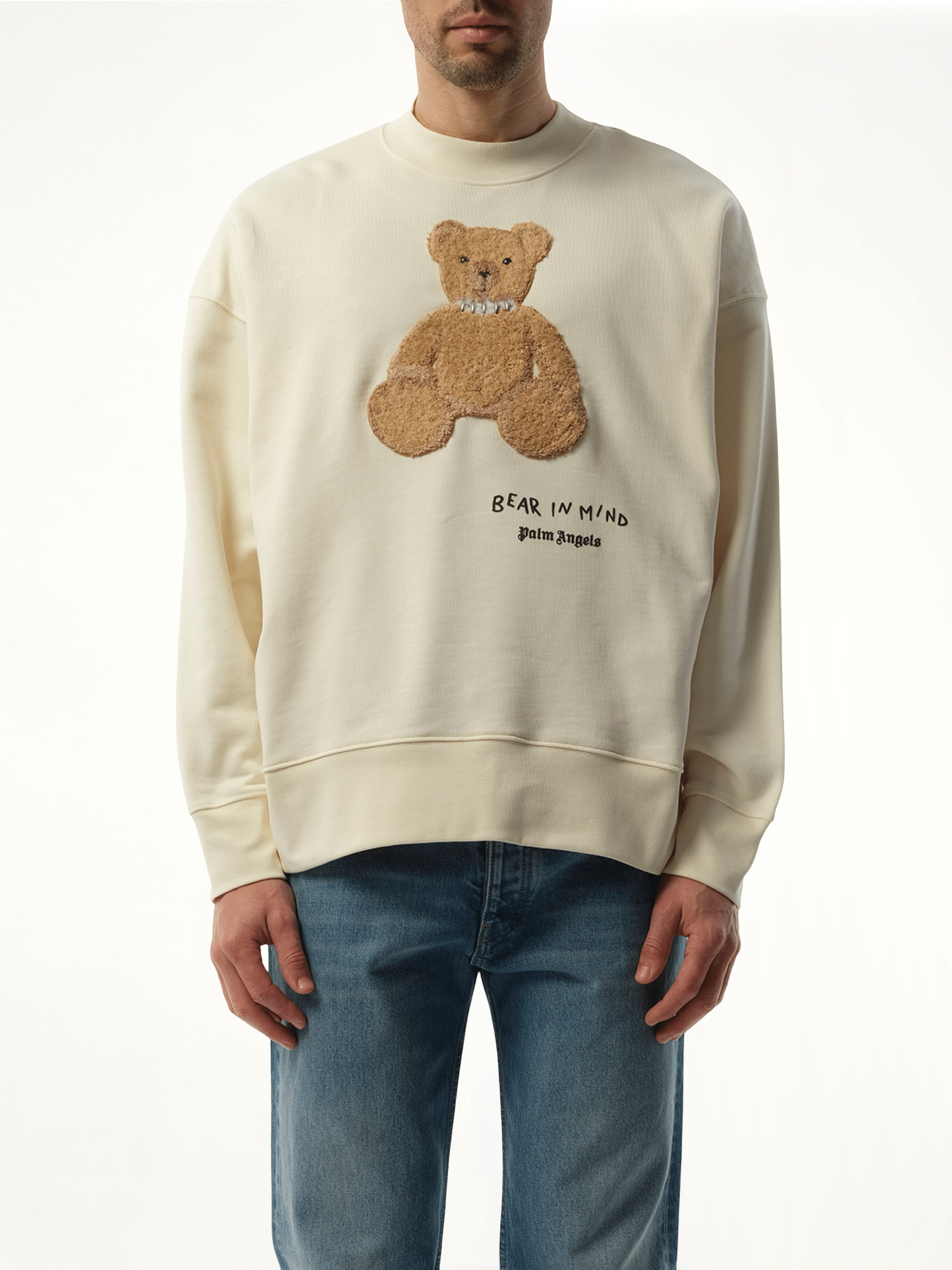 Bear in Mind Sweatshirt in Off White/Brown