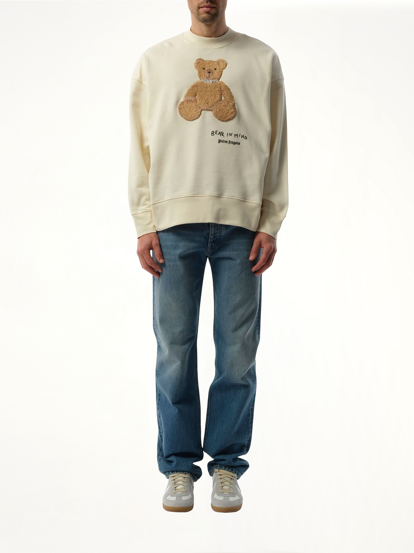 Bear in Mind Sweatshirt in Off White/Brown