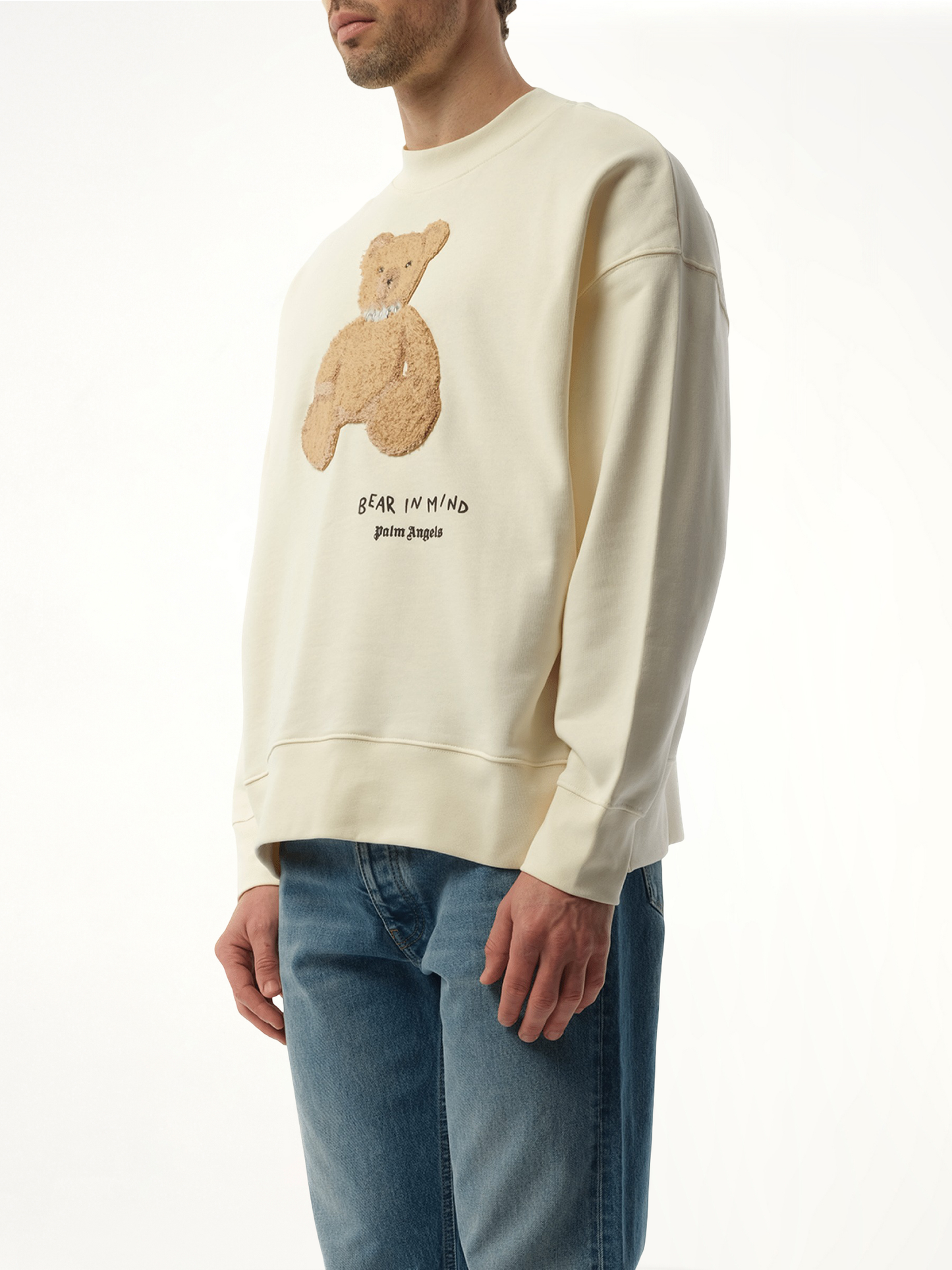 Bear in Mind Sweatshirt in Off White/Brown