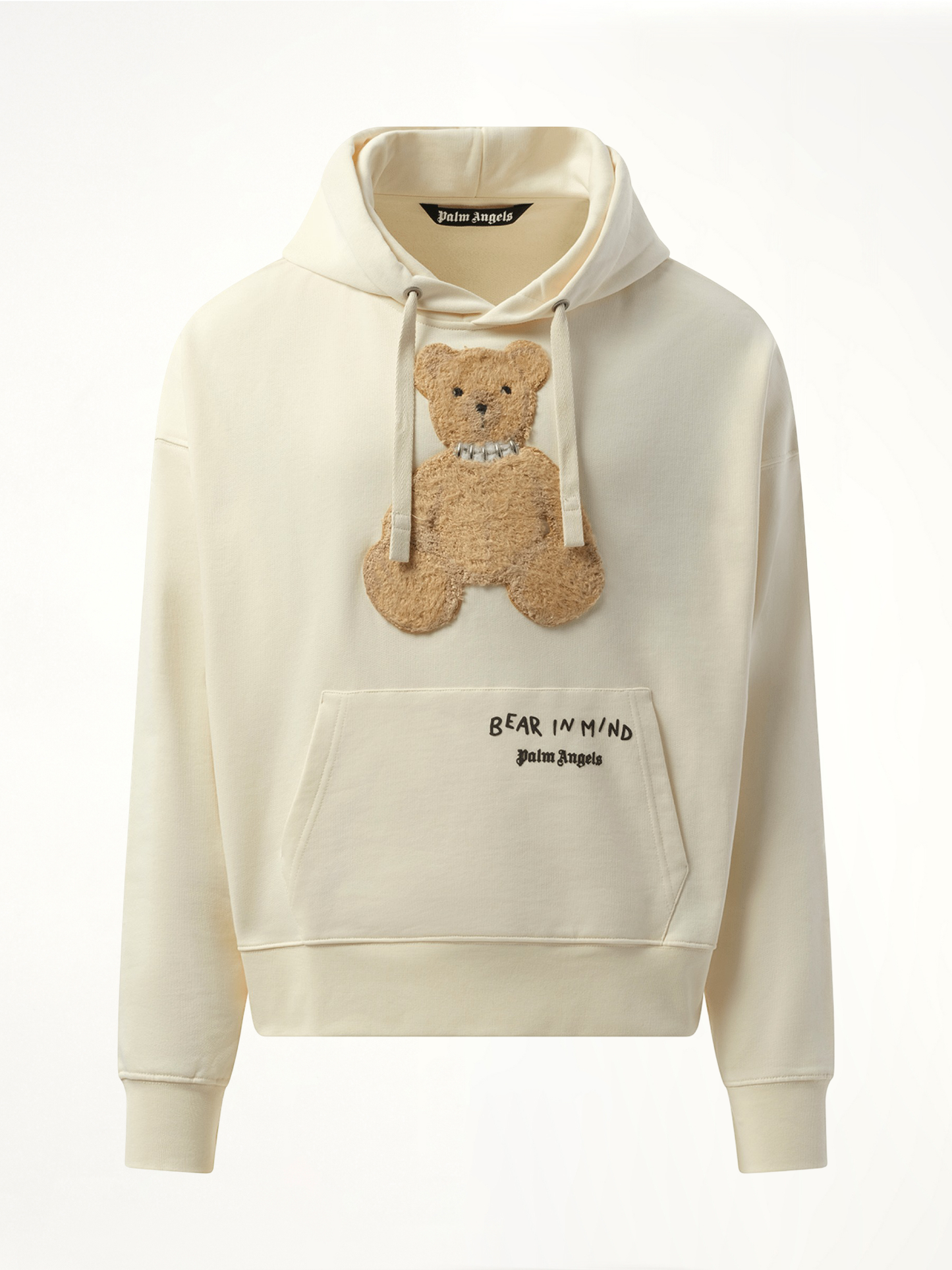Bear in Mind Hoodie in Off White/Brown