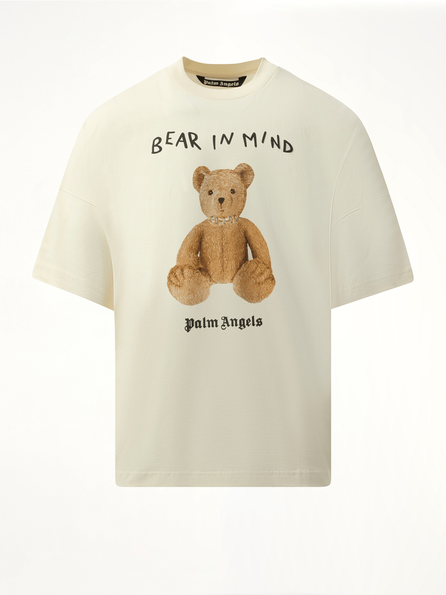 Bear in Mind Oversize T-Shirt in Off White/Brown