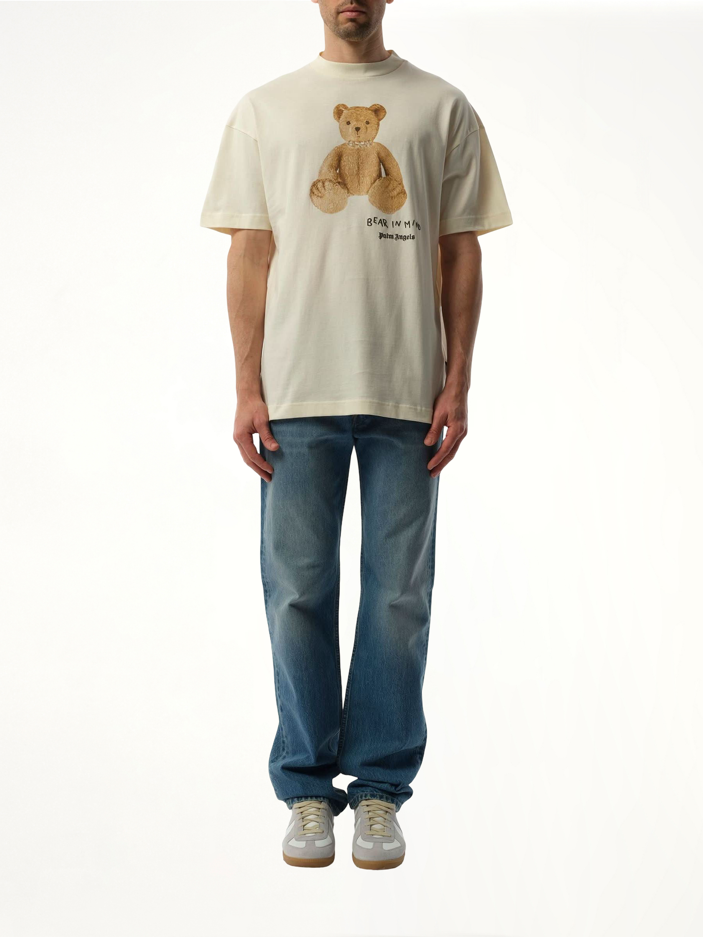 Bear in Mind Regular T-Shirt in Off White/Brown