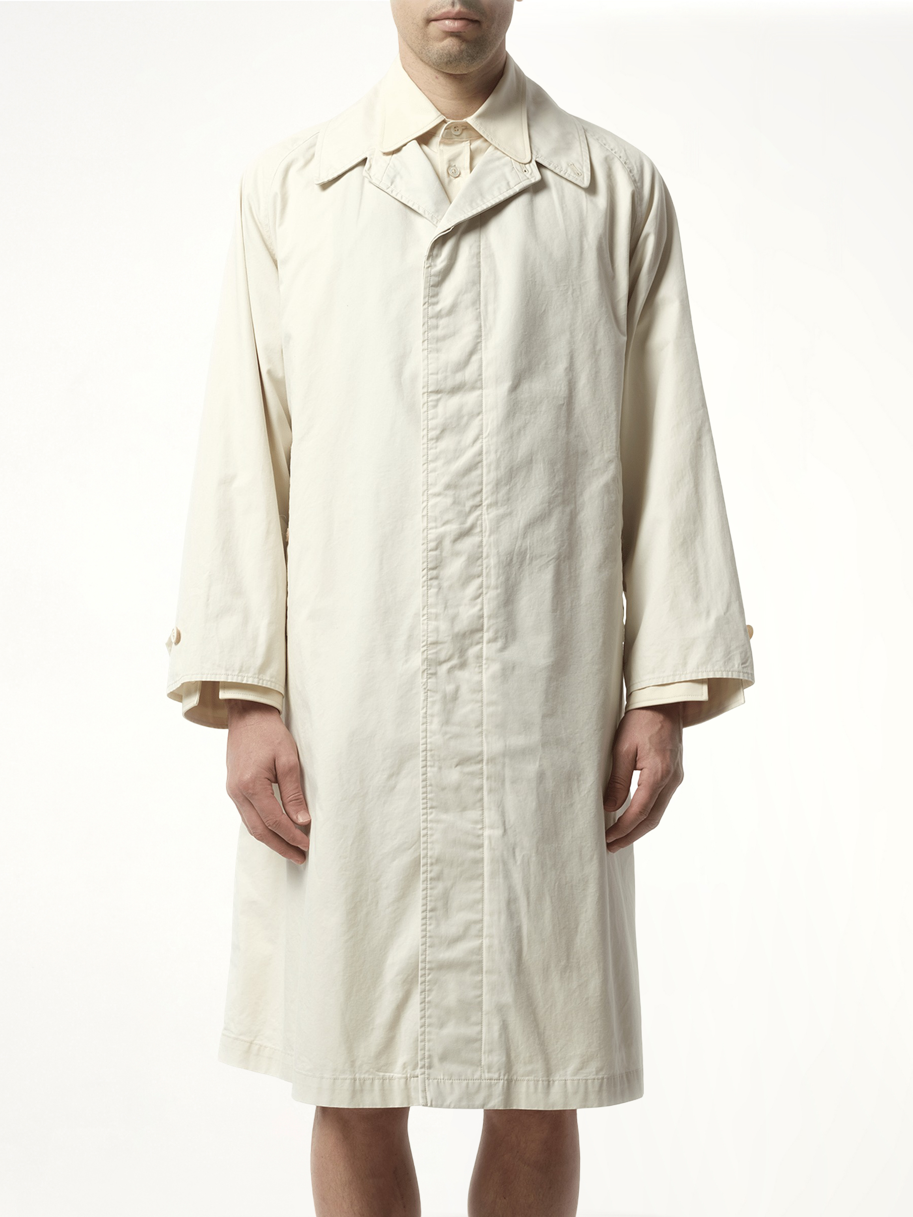 Trench Rain Coat in Ivory