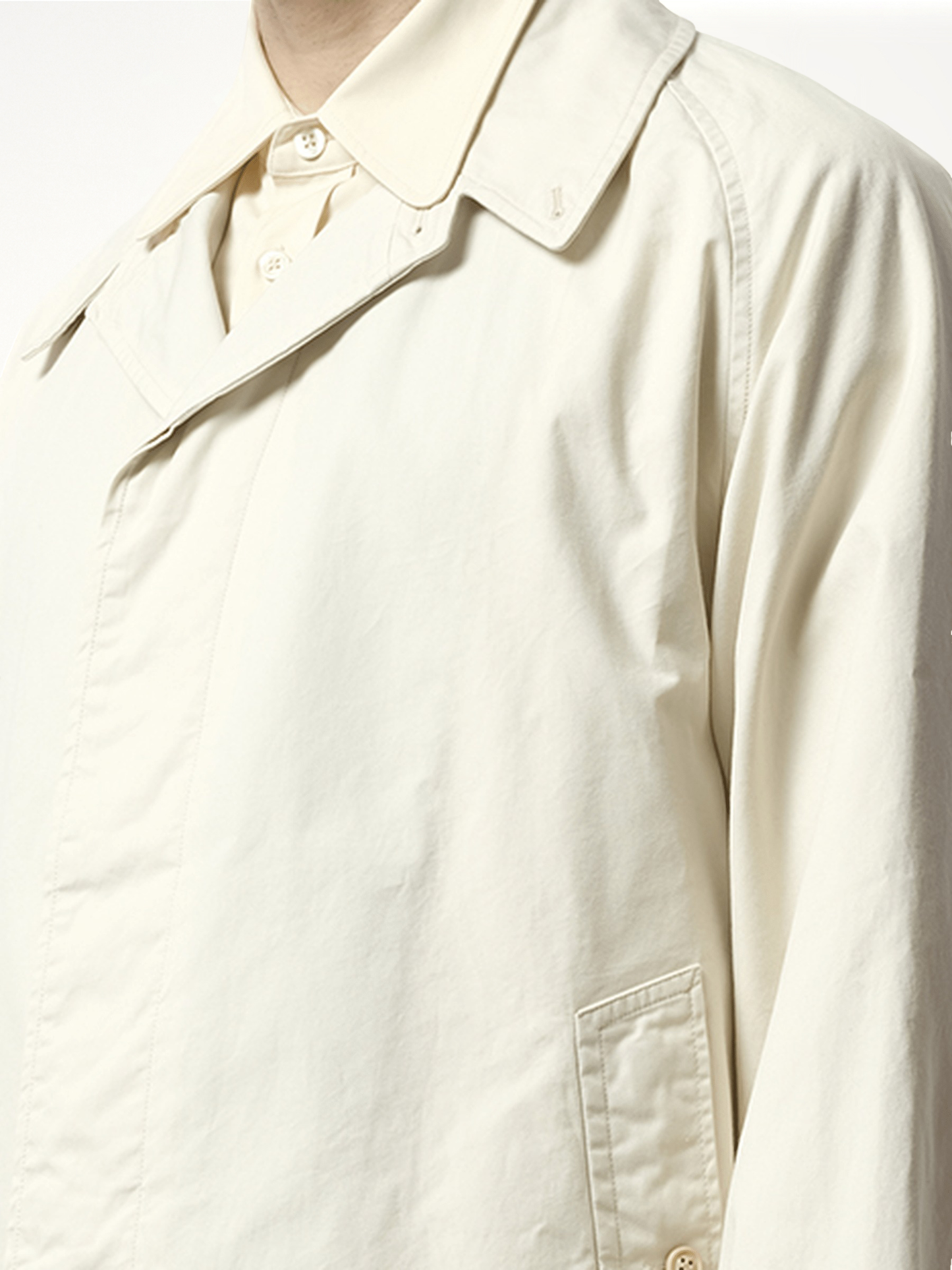 Trench Rain Coat in Ivory