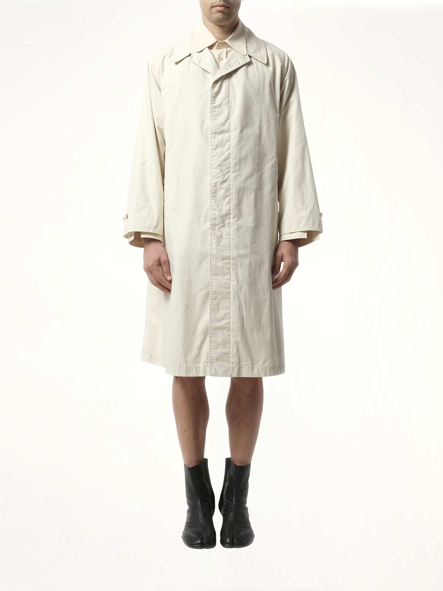Trench Rain Coat in Ivory
