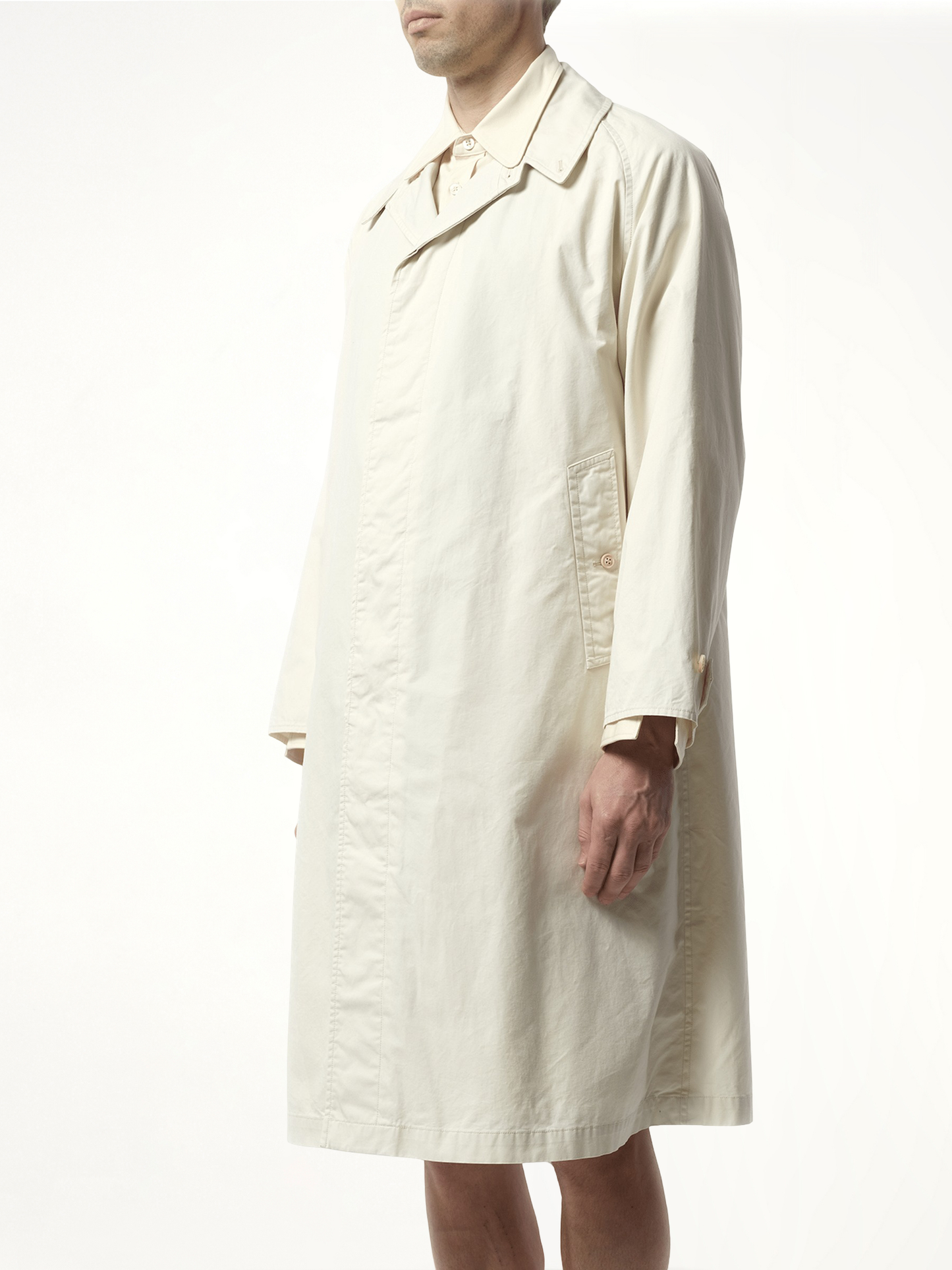 Trench Rain Coat in Ivory