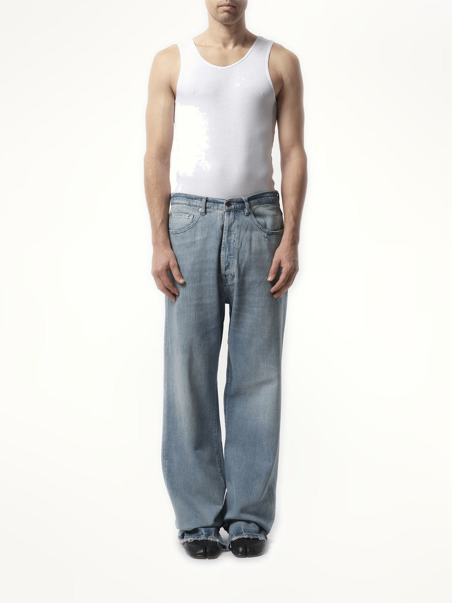 Maison Margiela Original Japanses Denim Jeans in Light Blue