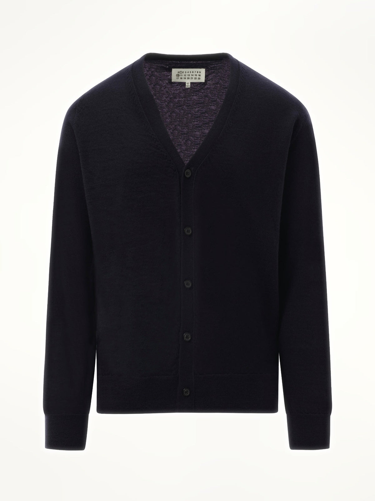 Maison Margiela Wool Cardigan in Dark Blue