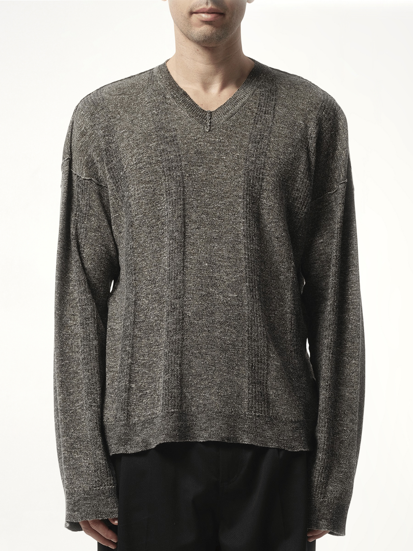 V-Neck Sweater in Black