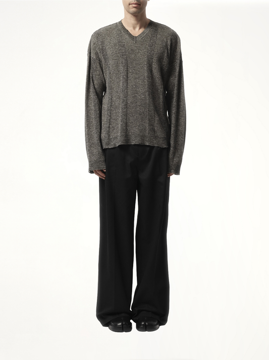 V-Neck Sweater in Black