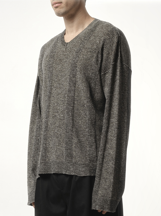 V-Neck Sweater in Black