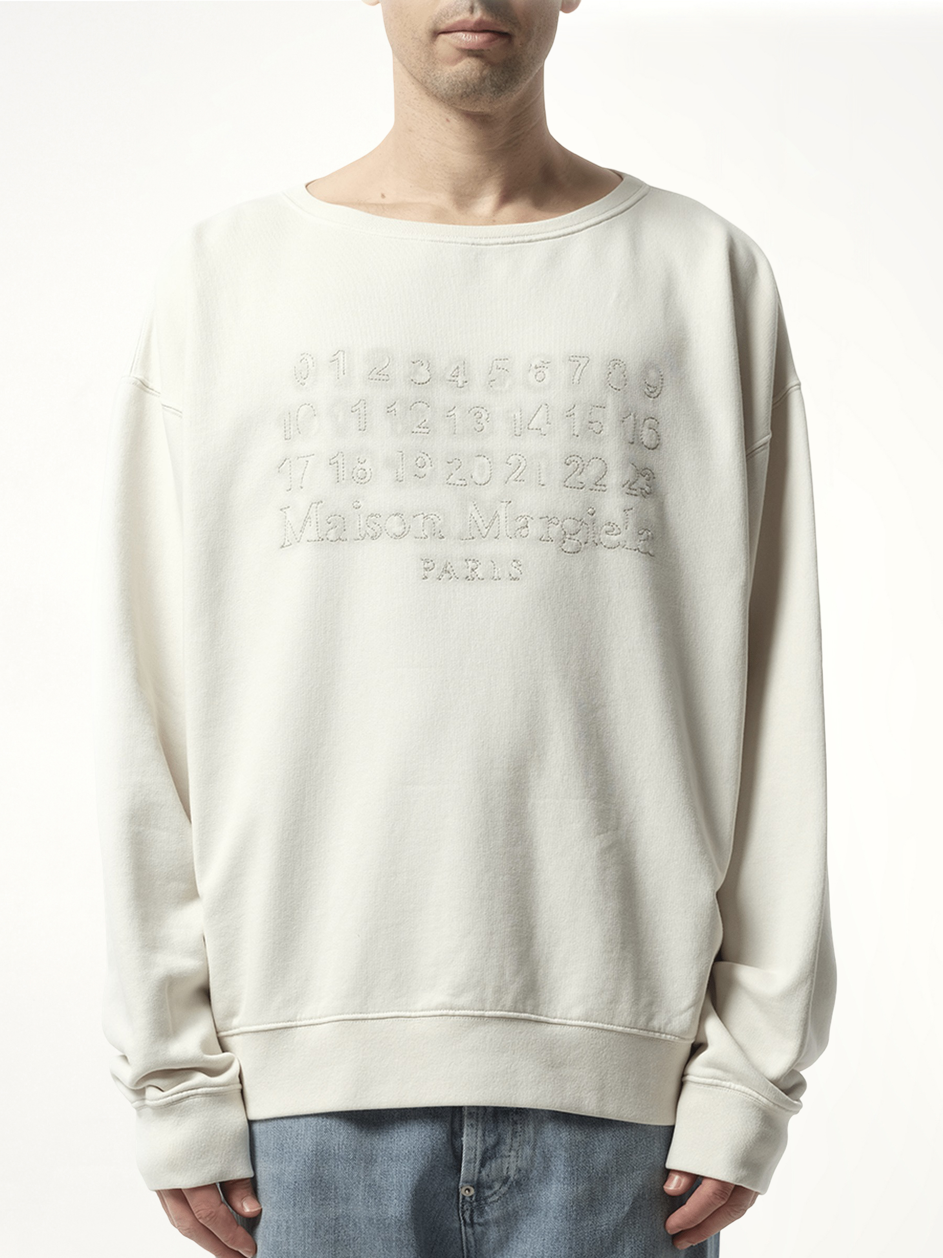 Memory of Logo Sweatshirt in Ecru