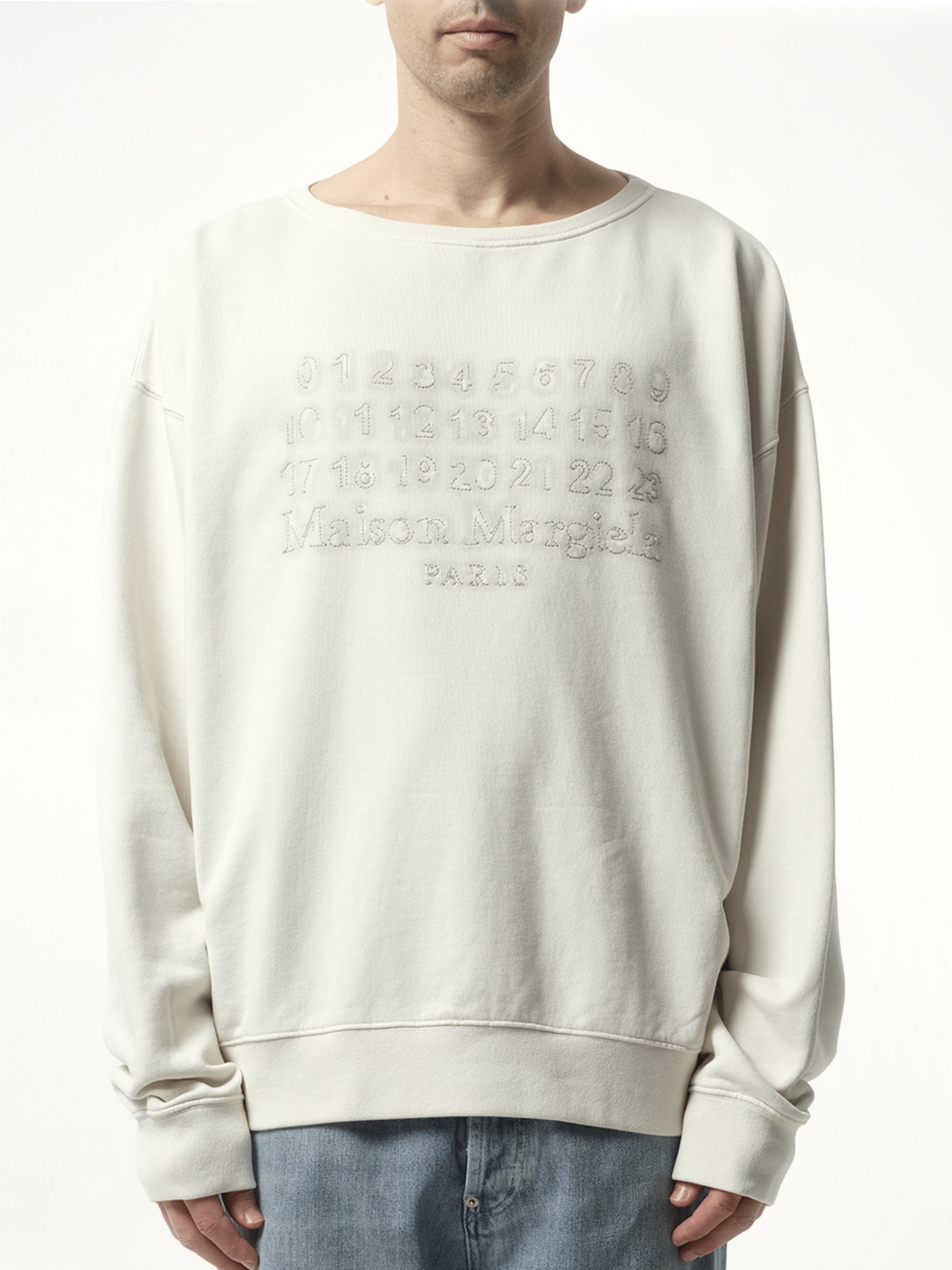 Memory of Logo Sweatshirt in Ecru