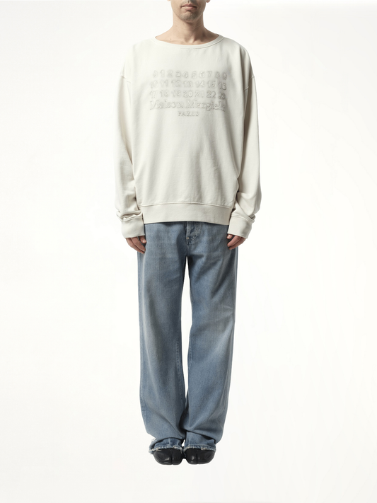 Memory of Logo Sweatshirt in Ecru