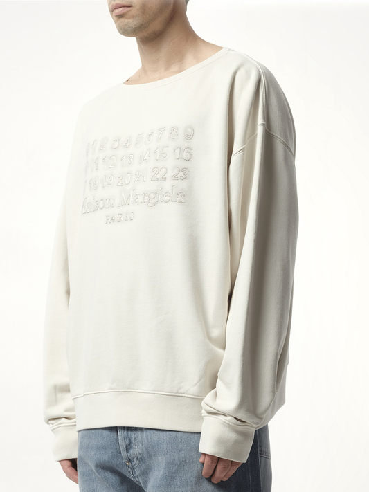 Memory of Logo Sweatshirt in Ecru