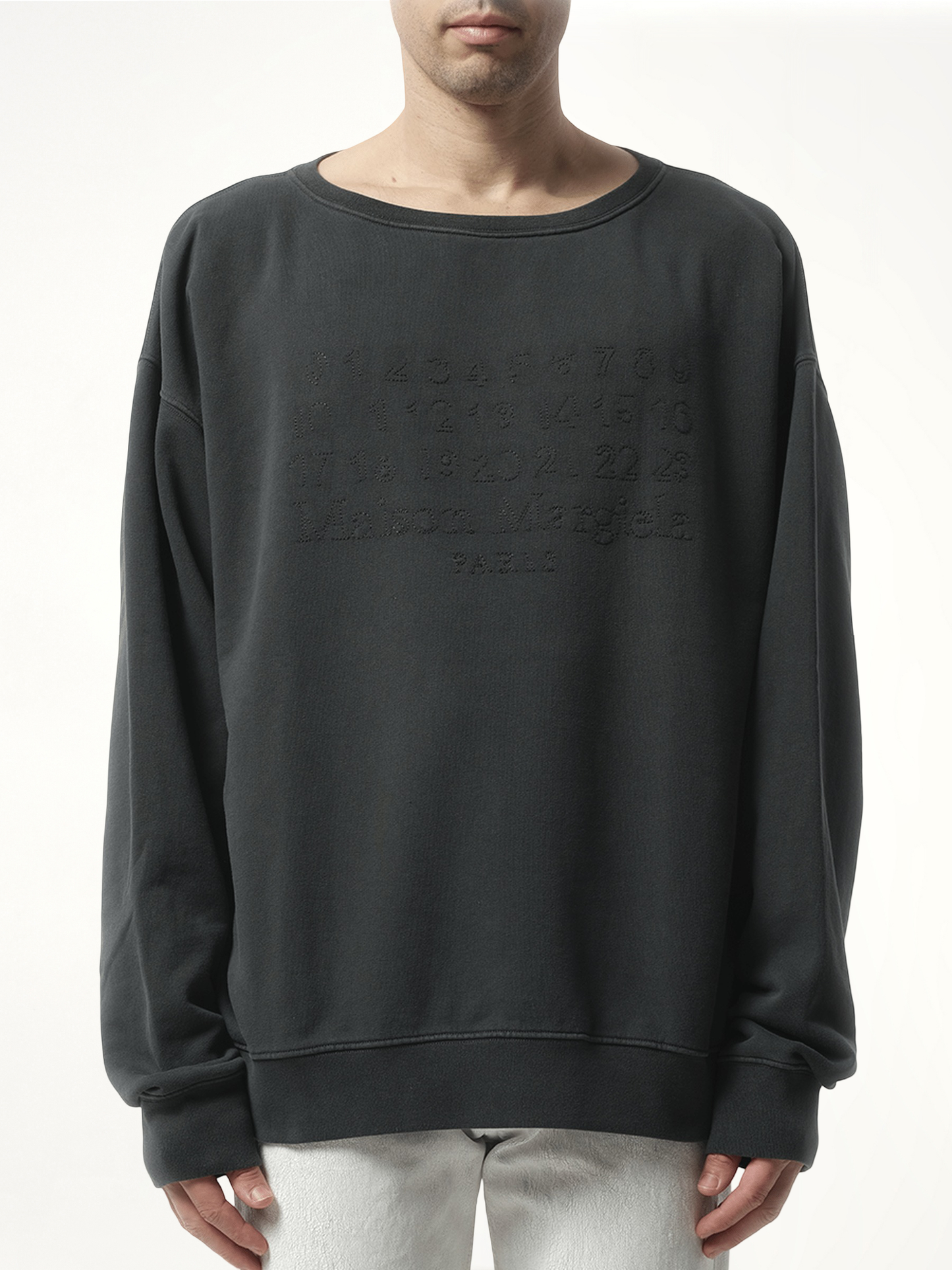 Memory of Logo Sweatshirt in Washed Black
