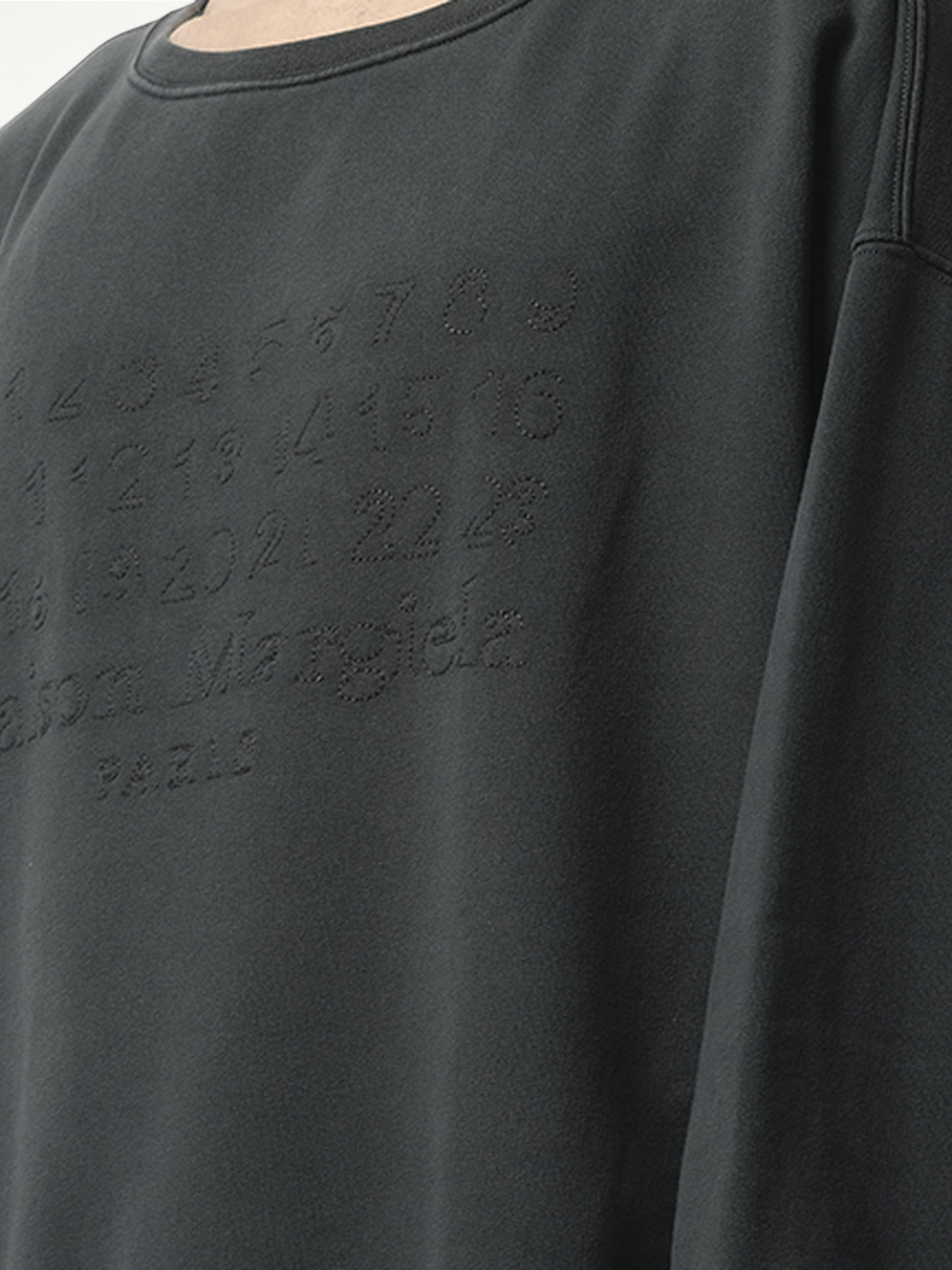 Memory of Logo Sweatshirt in Washed Black