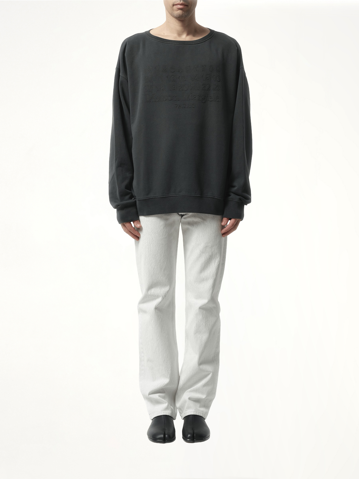 Memory of Logo Sweatshirt in Washed Black