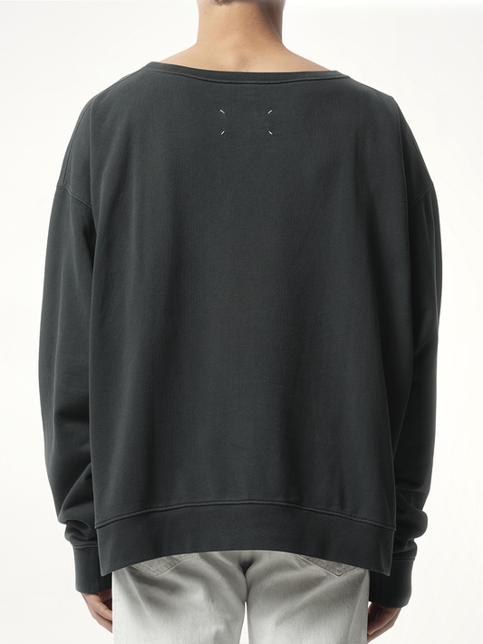 Memory of Logo Sweatshirt in Washed Black