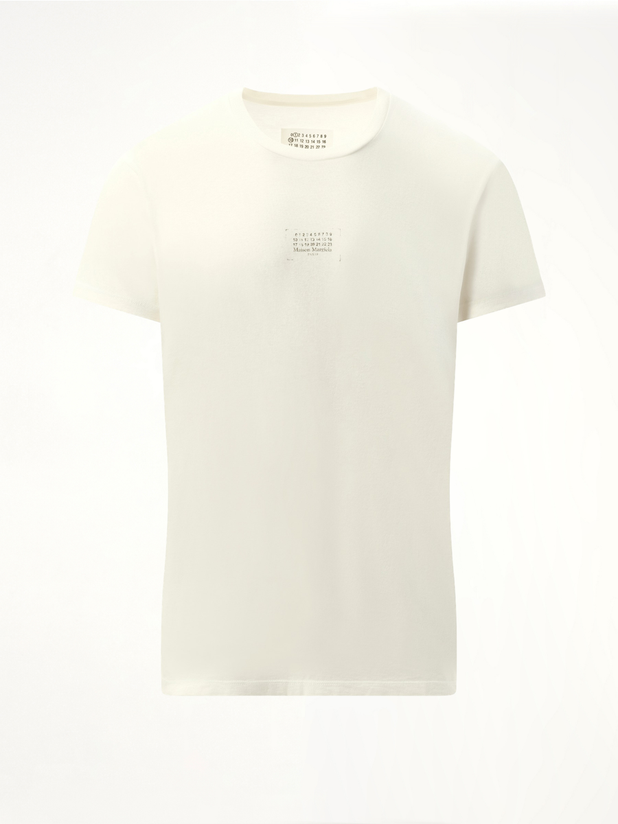Small Number Logo T-Shirt in Off White