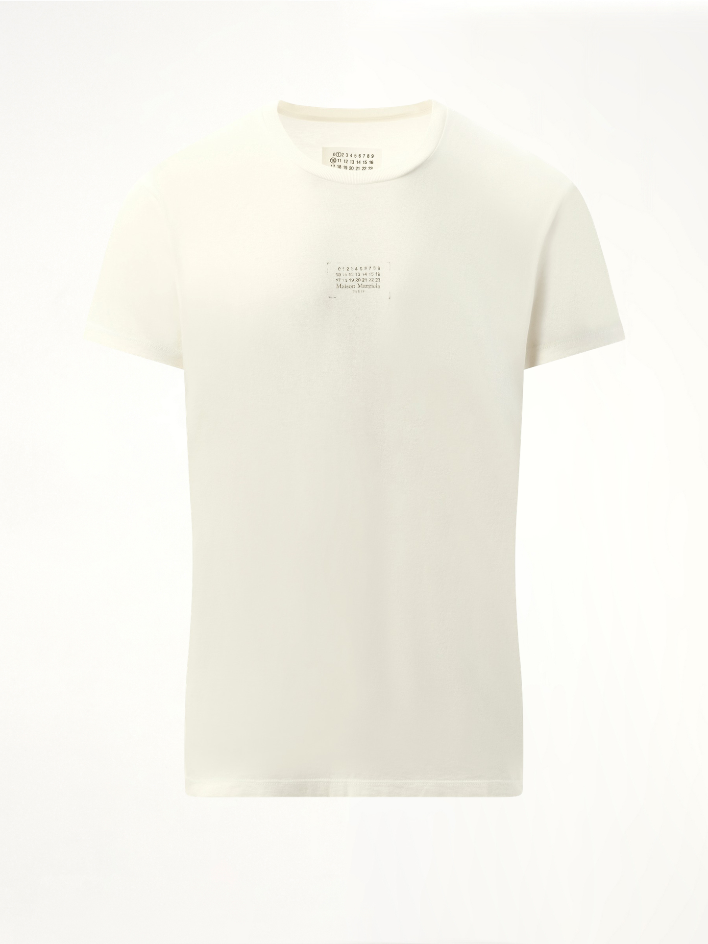 Small Number Logo T-Shirt in Off White