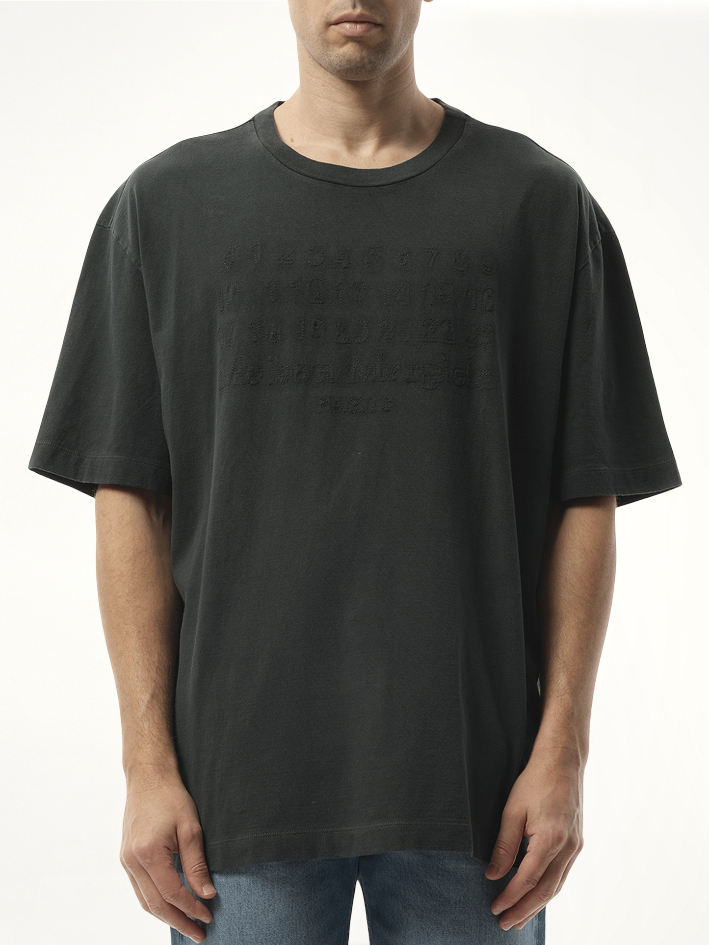 Memory of Logo T-Shirt in Washed Black