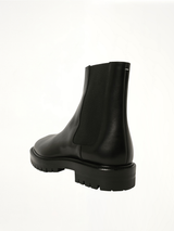 Calfskin Tabi County Chelsea Boots in Black Back View | MAISON MARGIELA