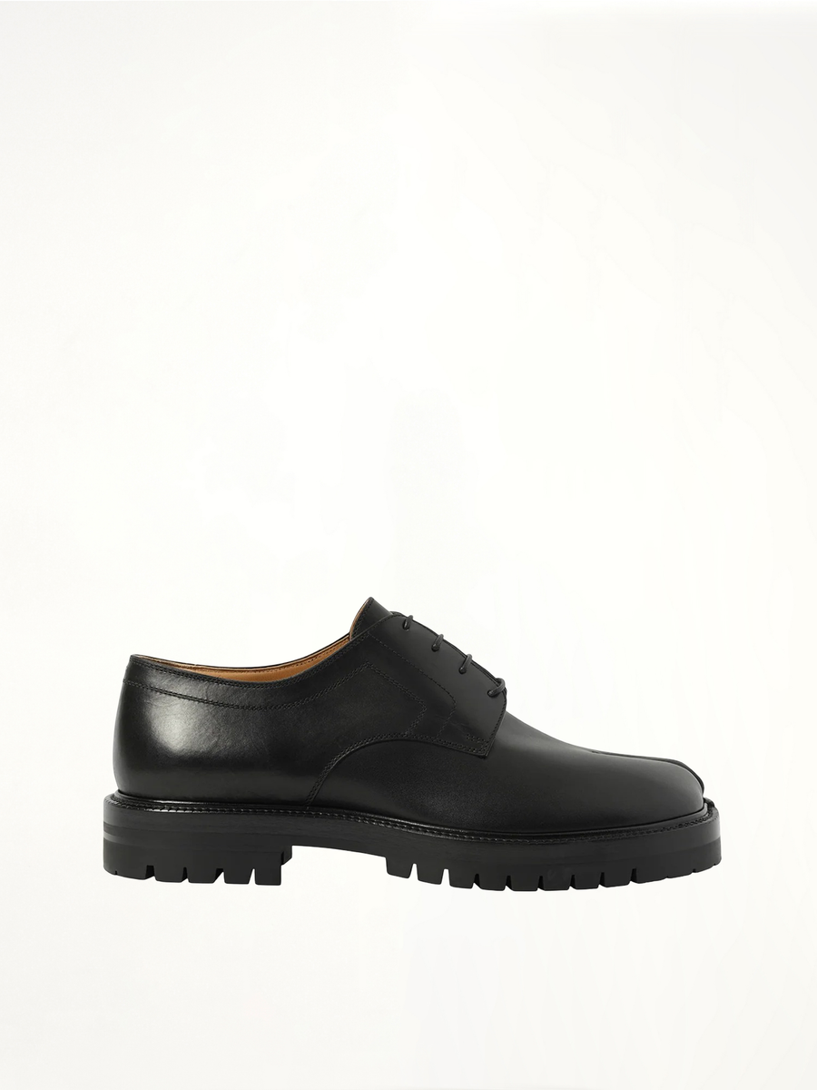 Tabi County Lace-Up in Black Side View | MAISON MARGIELA