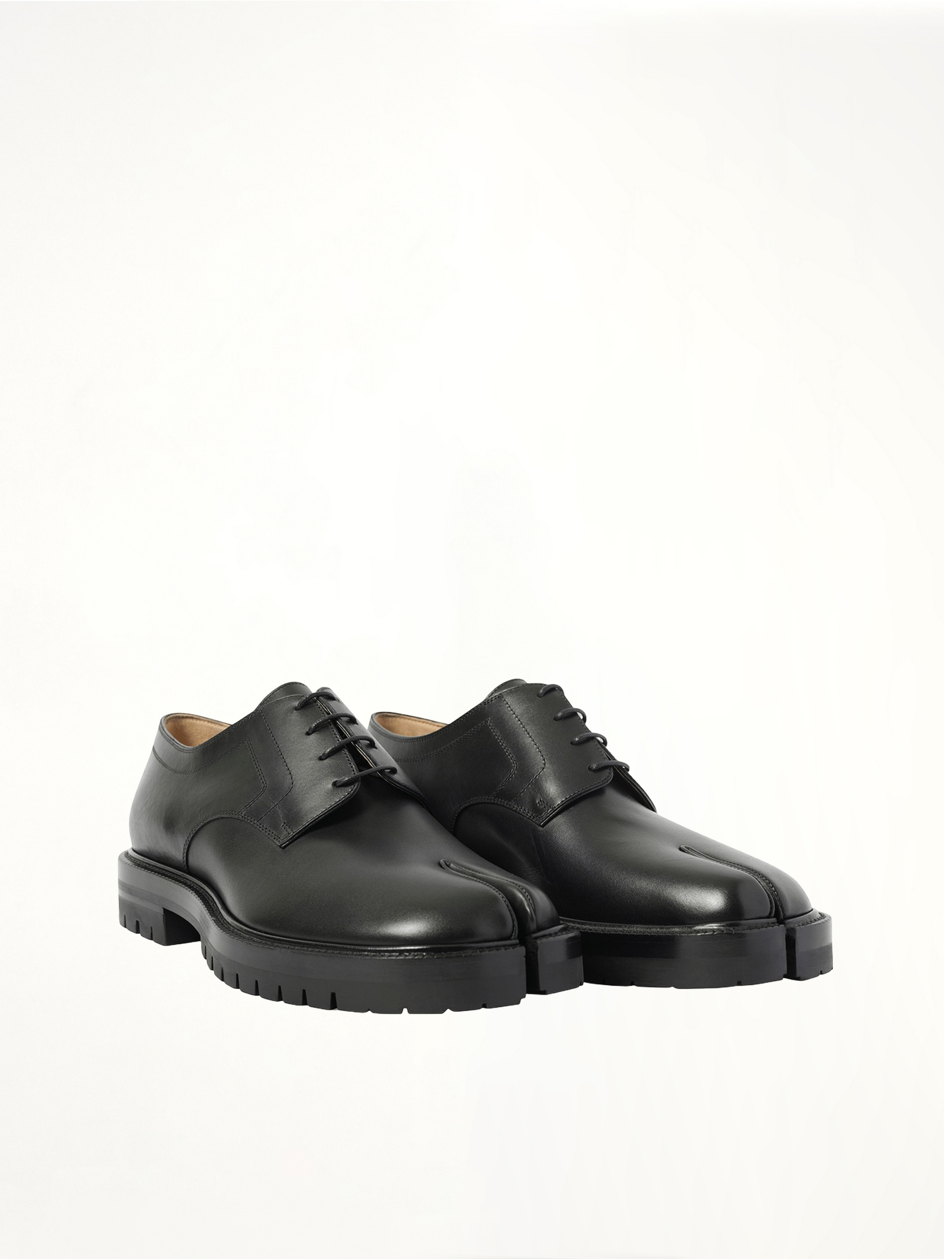 Tabi County Lace-Up in Black Front View | MAISON MARGIELA
