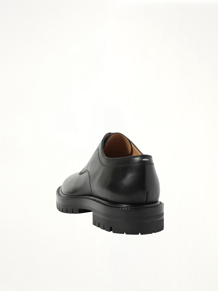 Tabi County Lace-Up in Black Back View | MAISON MARGIELA