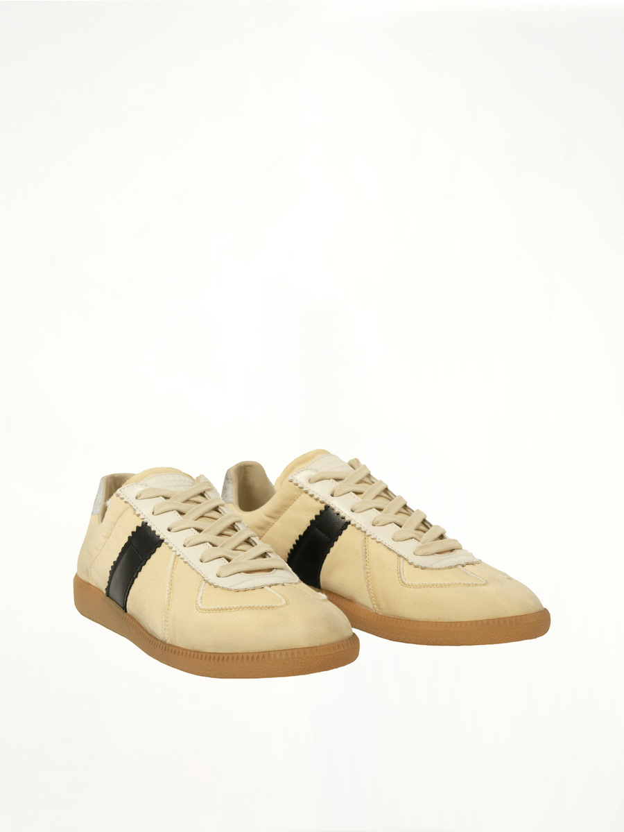 Replica Sneaker in Black/Yellow Front View | MAISON MARGIELA