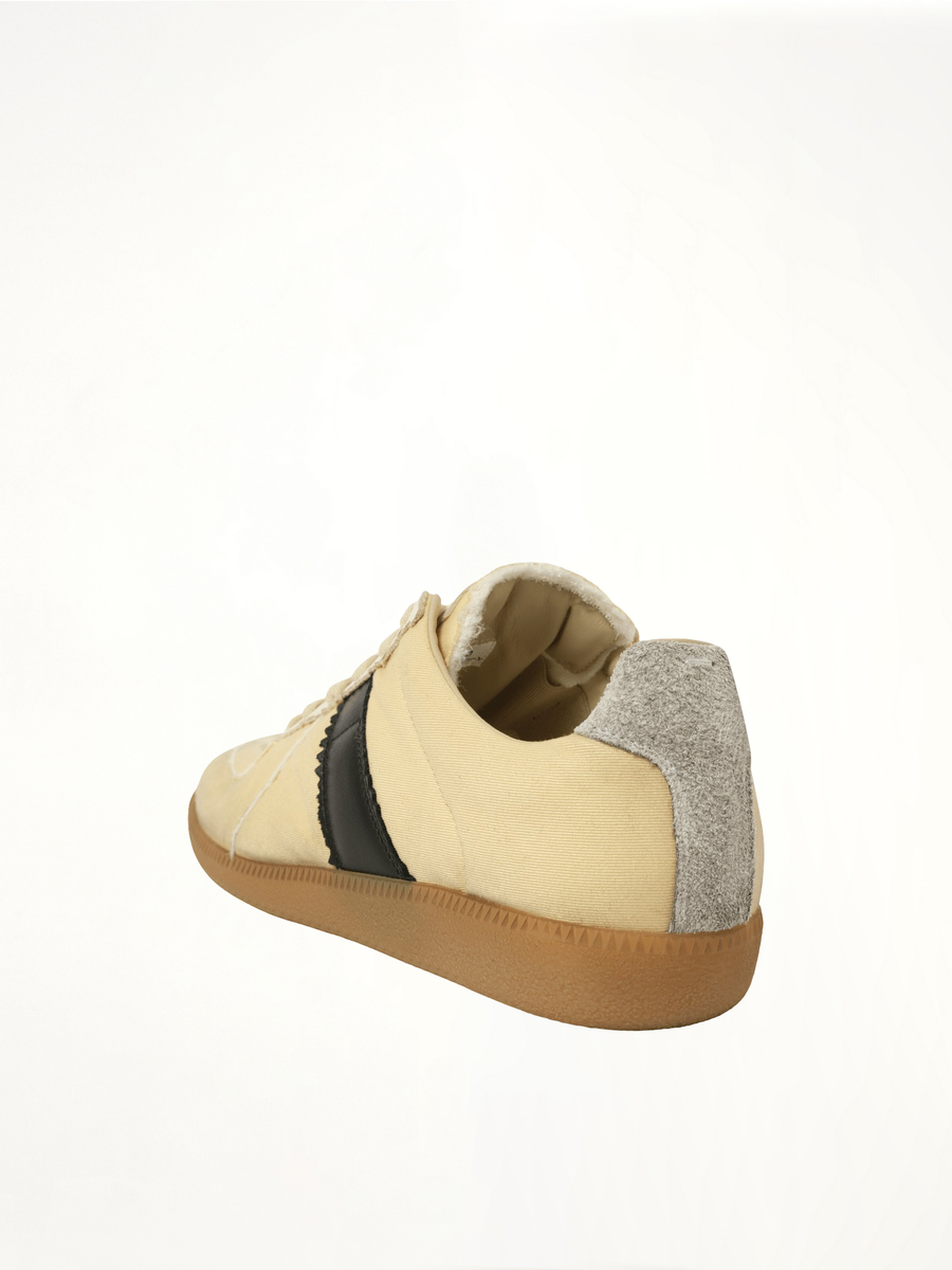 Replica Sneaker in Black/Yellow Back View | MAISON MARGIELA