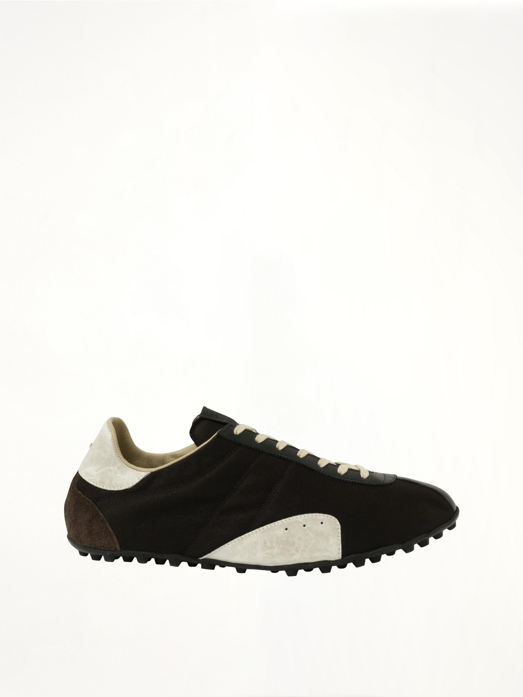 Sprinters Low Top Sneaker in Black/White/Anthracite Side View | MAISON MARGIELA