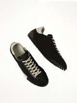 Sprinters Low Top Sneaker in Black/White/Anthracite Top View | MAISON MARGIELA