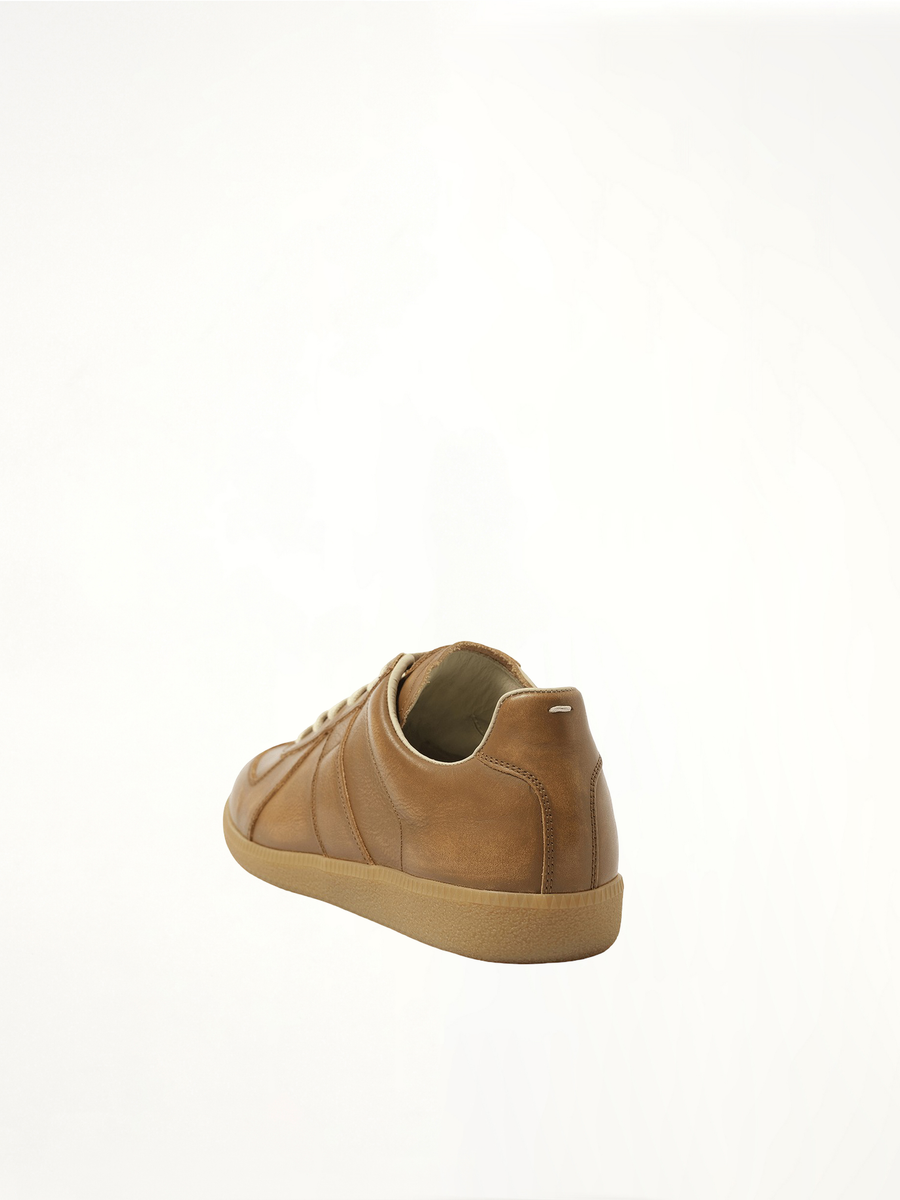 Vegetable Dyed Replica Sneaker in Safari Shade Back View | MAISON MARGIELA