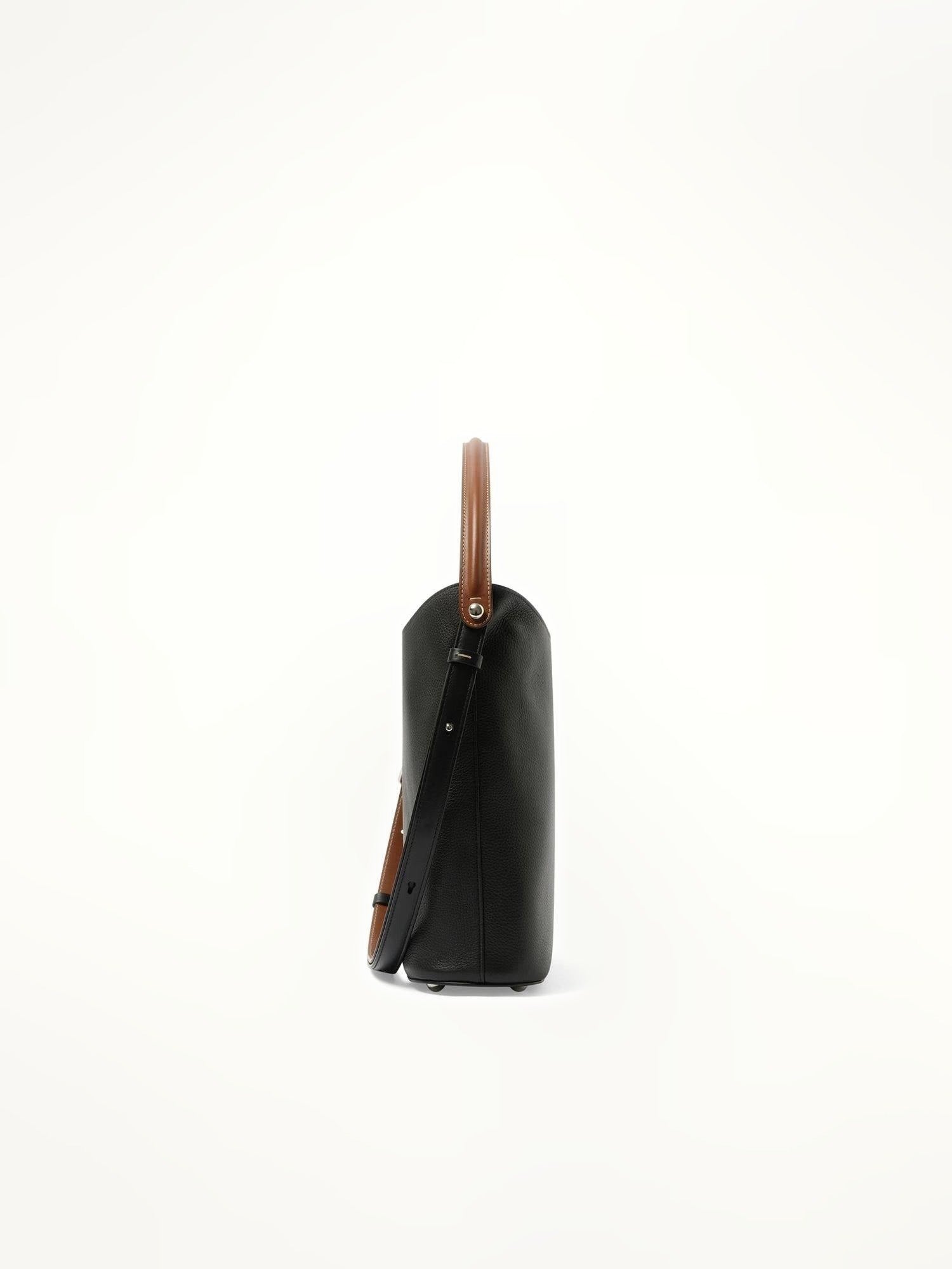 Maison Margiela Dress-Age Hobo Bag in Black/Chestnut