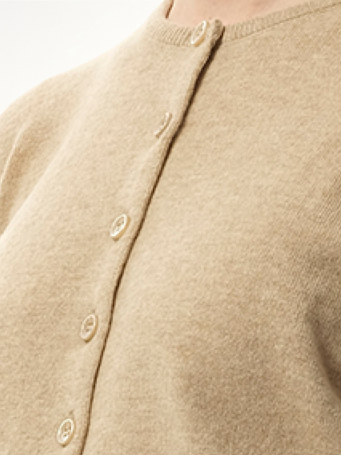 Virgin Wool Cardigan in Walnut