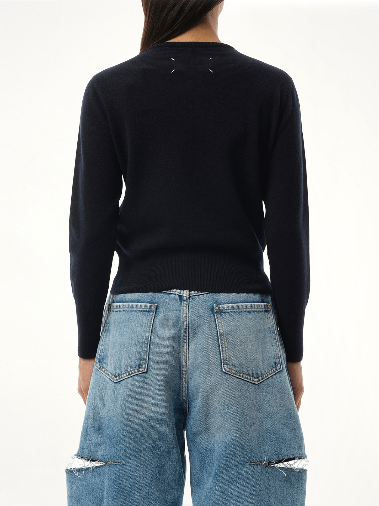 Fitted Cardigan in Navy