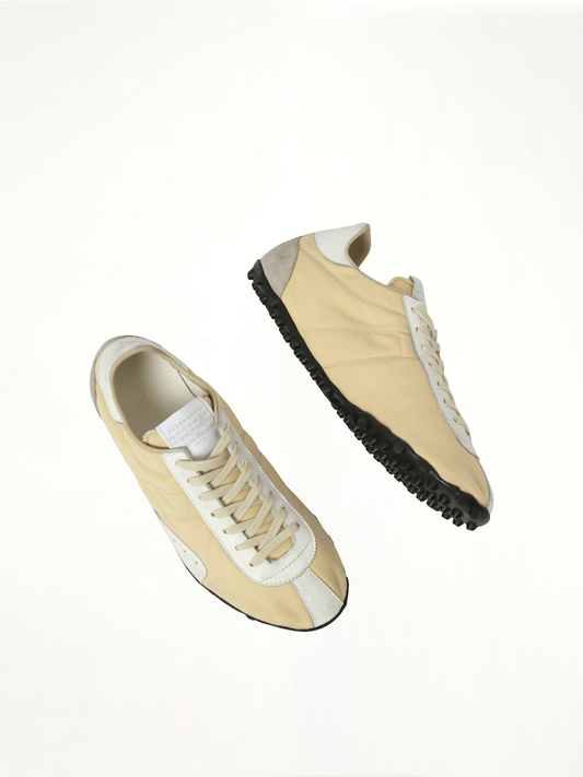 Sprinters Low Top Sneaker in Yellow/White/Antique White