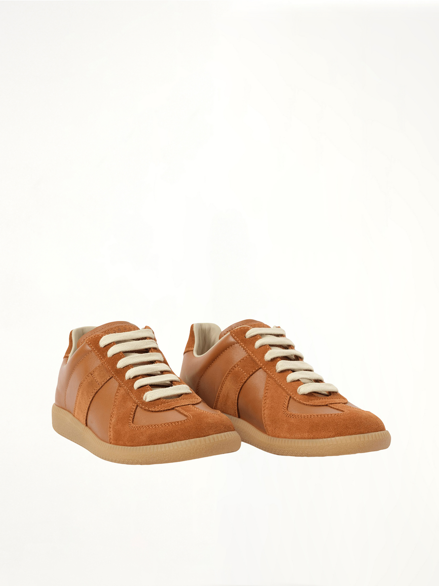 Replica Sneaker in Light Brown Front View | MAISON MARGIELA