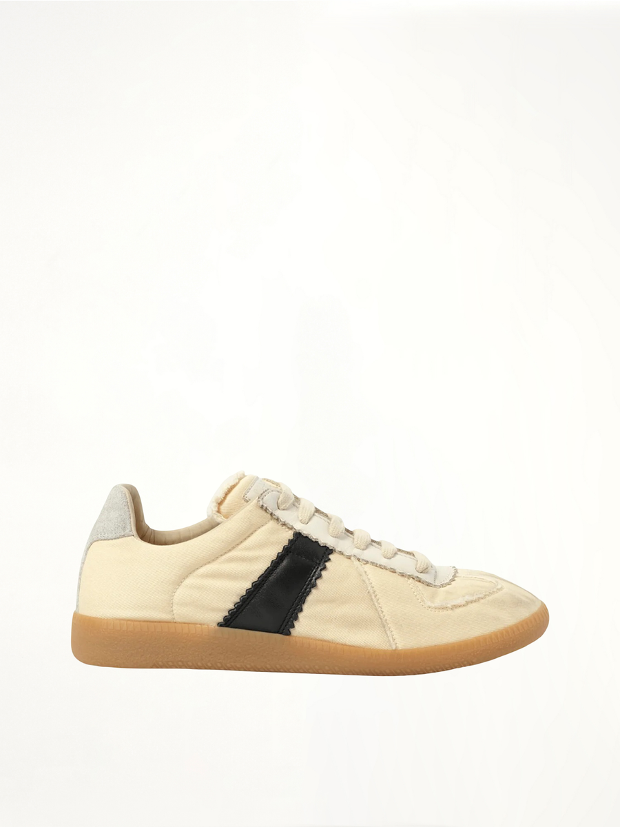 Replica Sneaker in Black/Yellow Side View | MAISON MARGIELA