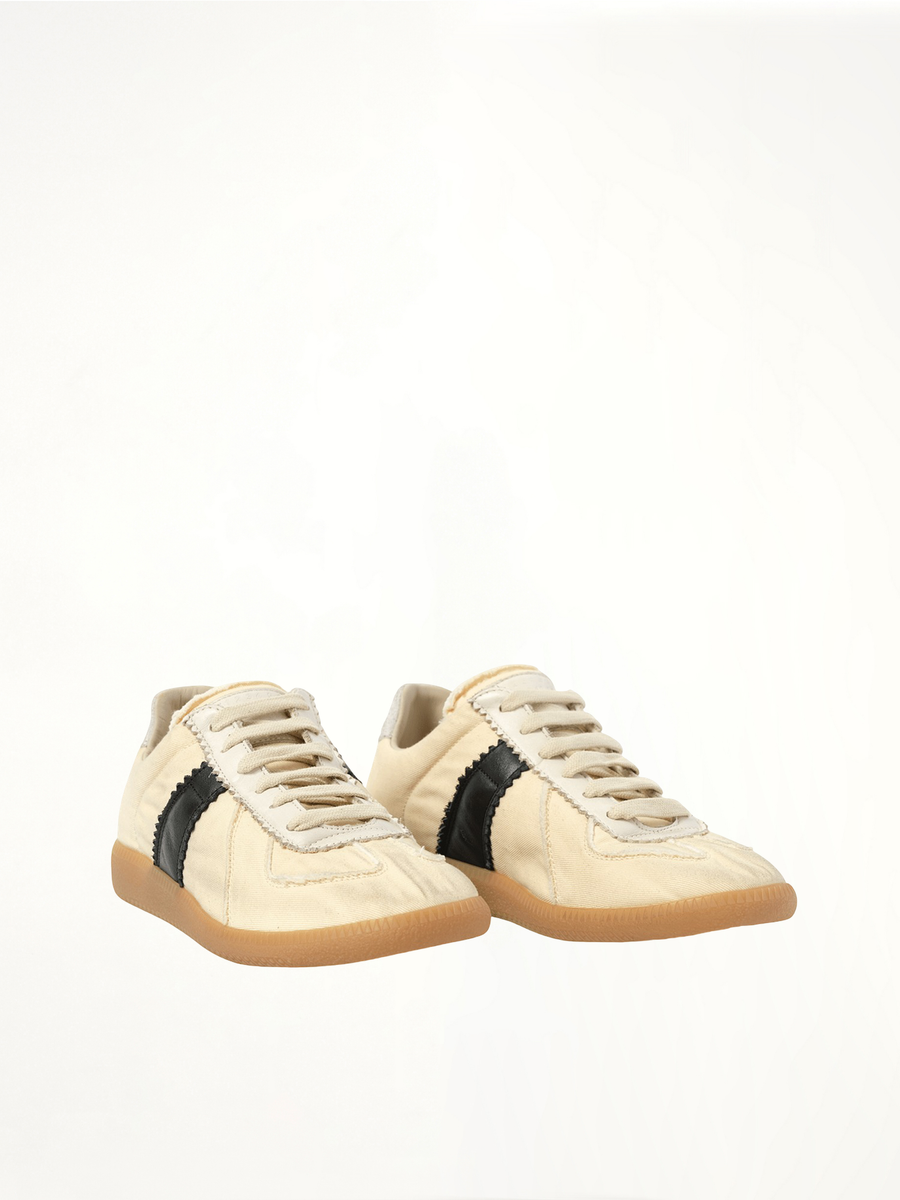 Replica Sneaker in Black/Yellow Front View | MAISON MARGIELA