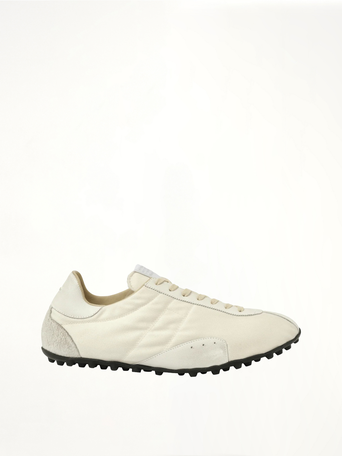 Sprinters Low Top Sneaker in White/Birch Side View | MAISON MARGIELA