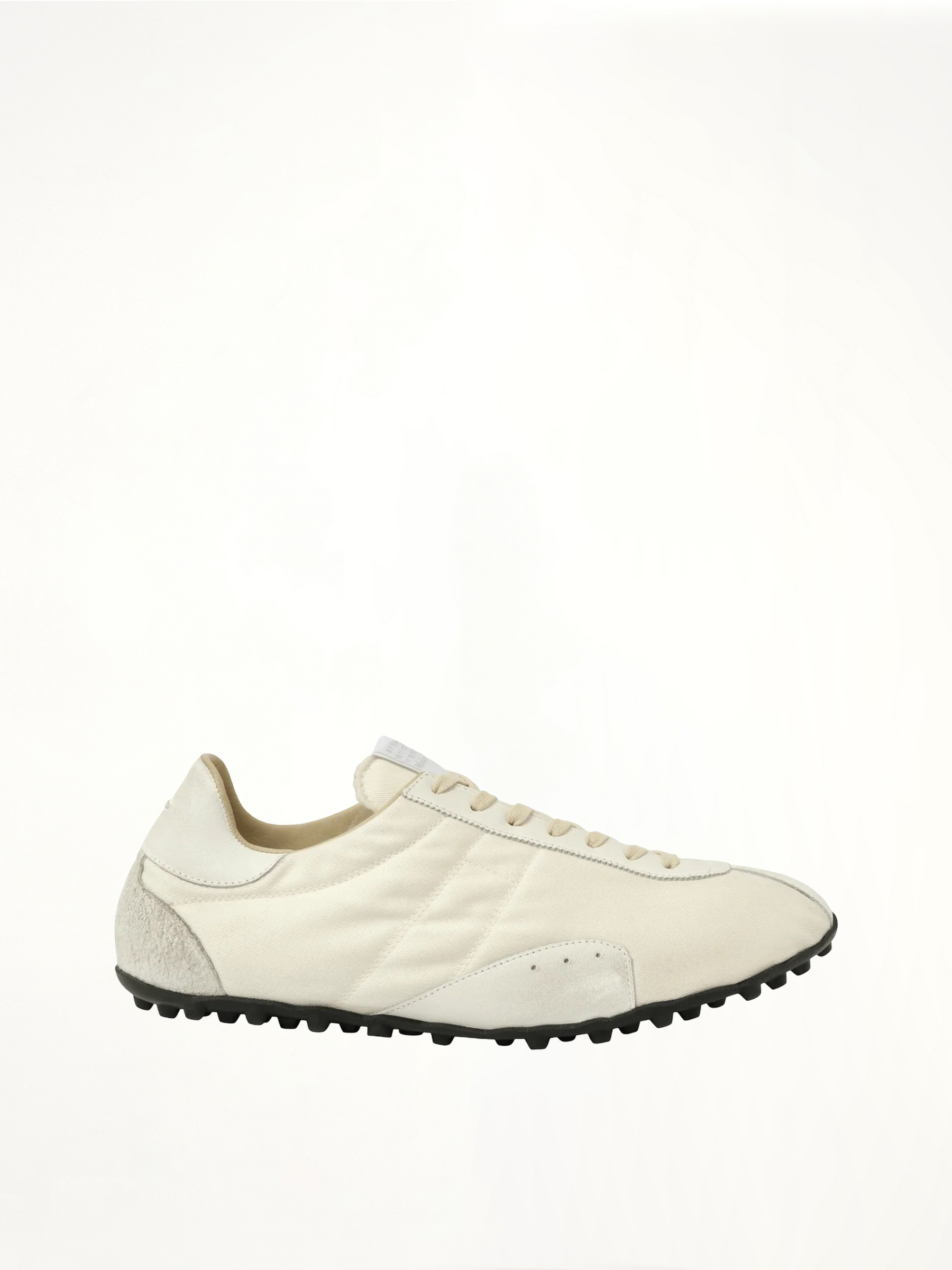 Sprinters Low Top Sneaker in White/Birch Side View | MAISON MARGIELA