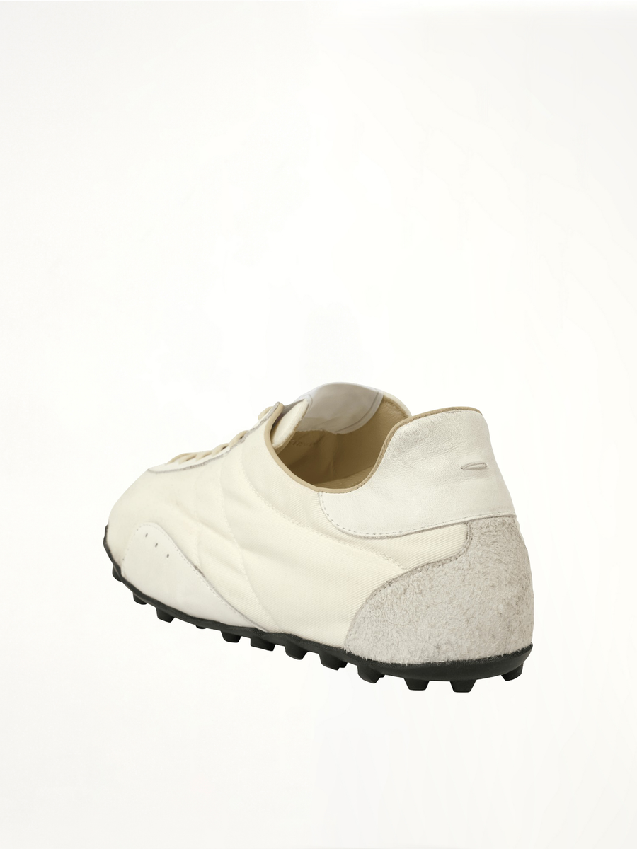 Sprinters Low Top Sneaker in White/Birch Back View | MAISON MARGIELA