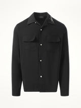 Amiri Round Pocket Dress Shirt in Black