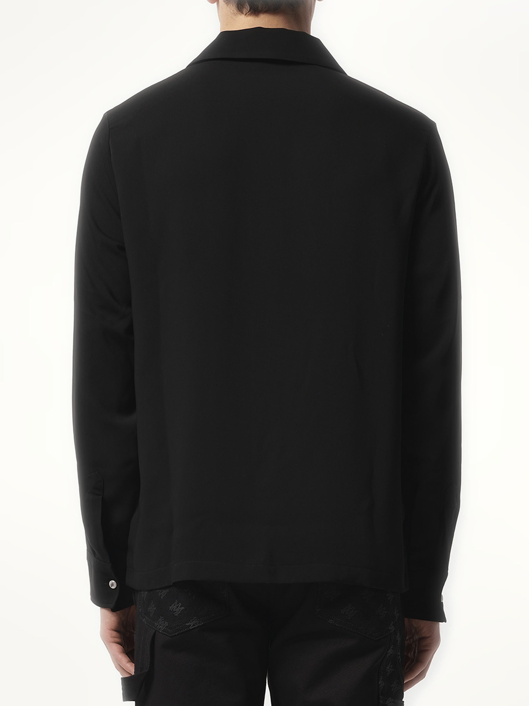 Amiri Round Pocket Dress Shirt in Black
