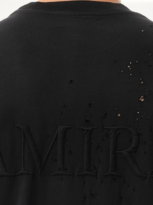 MA Shotgun Embroidered T-Shirt in Black